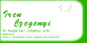 iren czegenyi business card